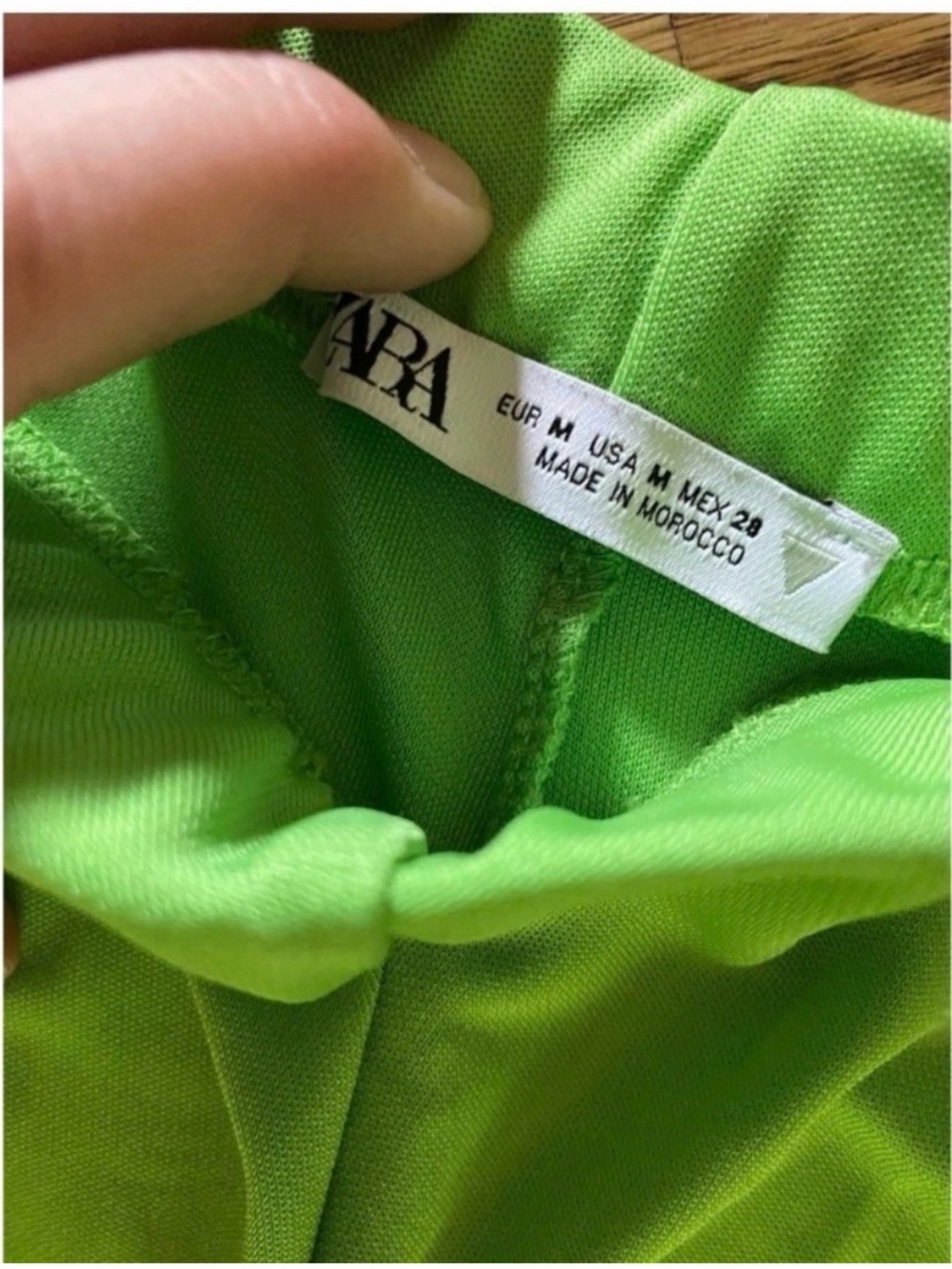 ZARA Neon Green Two Piece Pant Set Size Medium - Picture 6 of 9